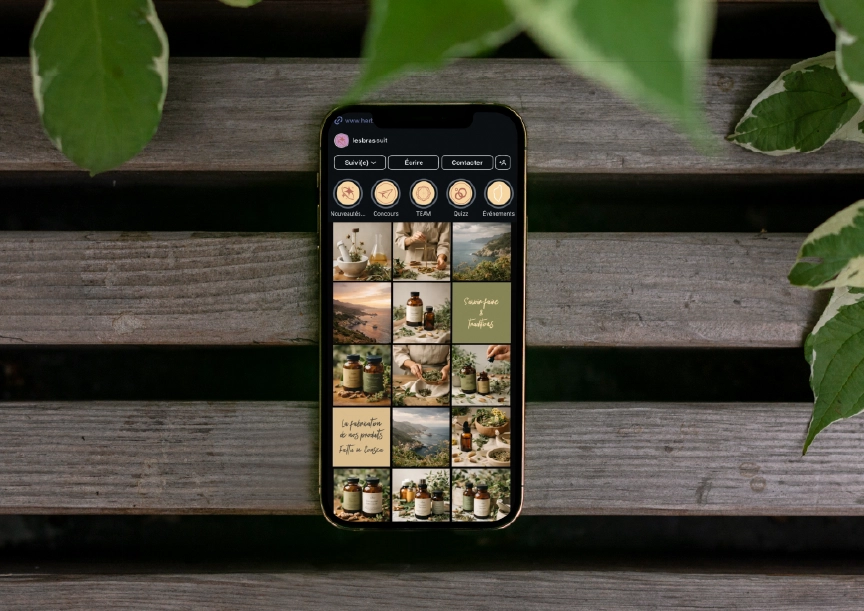 Mockup plan de contenu éditorial pour une petite marque indépendante